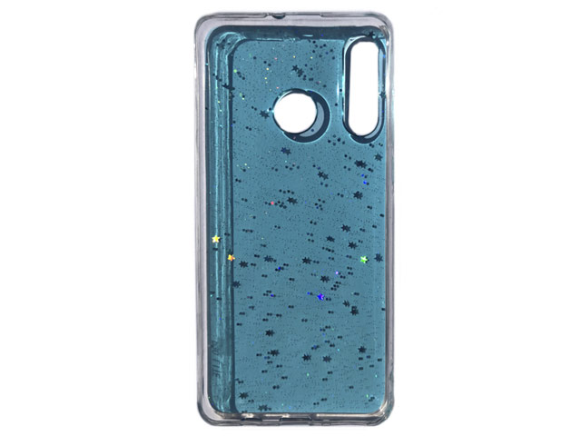 Чехол Yotrix GlitterFoil Case для Huawei P smart Z (голубой, гелевый)