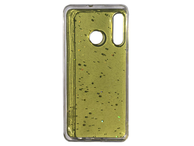 Чехол Yotrix GlitterFoil Case для Huawei P smart Z (желтый, гелевый)