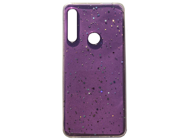 Чехол Yotrix GlitterFoil Case для Huawei P smart Z (сиреневый, гелевый)