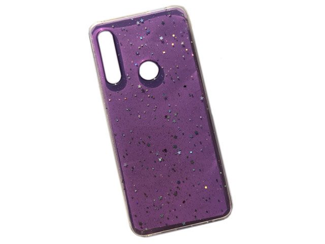 Чехол Yotrix GlitterFoil Case для Huawei P smart Z (сиреневый, гелевый)