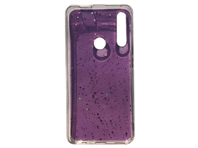 Чехол Yotrix GlitterFoil Case для Huawei P smart Z (сиреневый, гелевый)