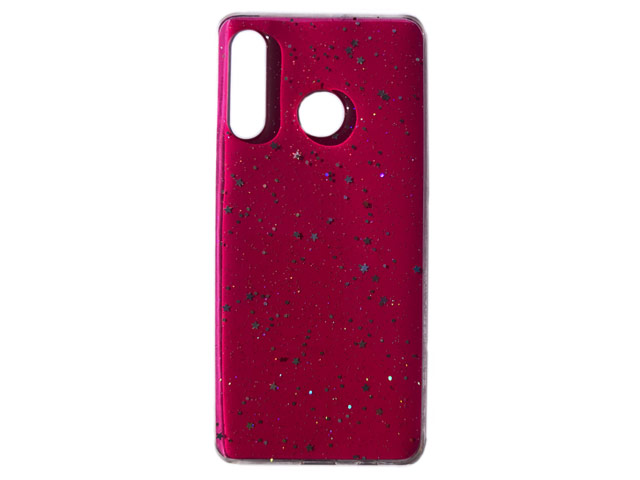Чехол Yotrix GlitterFoil Case для Huawei P smart Z (малиновый, гелевый)