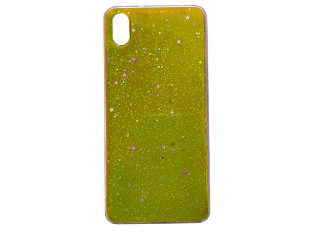 Чехол Yotrix GlitterFoil Case для Xiaomi Redmi 7A (желтый, гелевый)