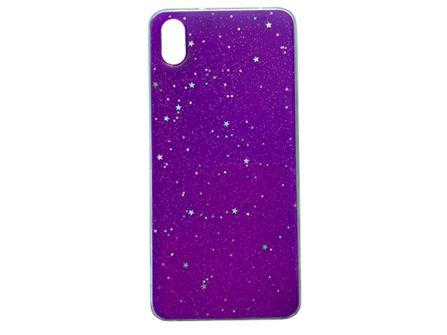 Чехол Yotrix GlitterFoil Case для Xiaomi Redmi 7A (сиреневый, гелевый)