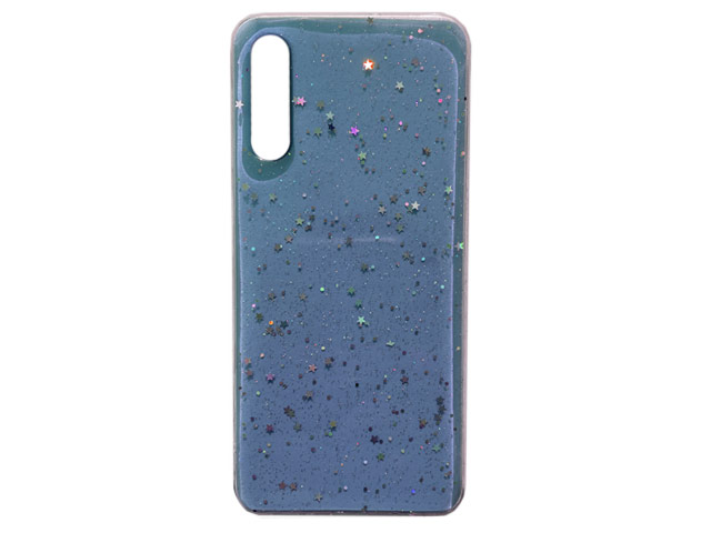Чехол Yotrix GlitterFoil Case для Samsung Galaxy A50 (голубой, гелевый)