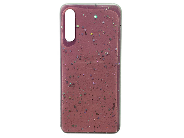 Чехол Yotrix GlitterFoil Case для Samsung Galaxy A50 (розовый, гелевый)