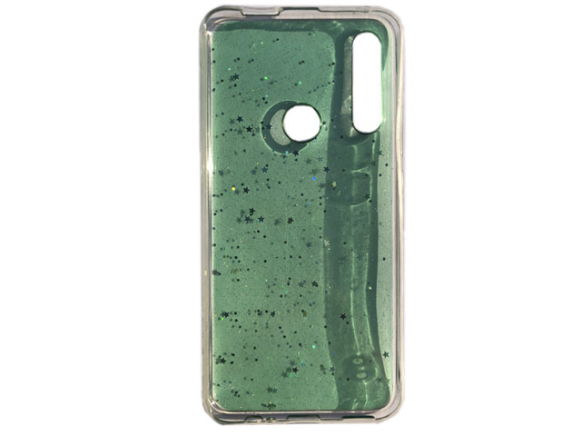 Чехол Yotrix GlitterFoil Case для Huawei P30 lite (бирюзовый, гелевый)