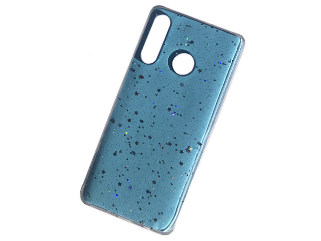 Чехол Yotrix GlitterFoil Case для Huawei P30 lite (голубой, гелевый)