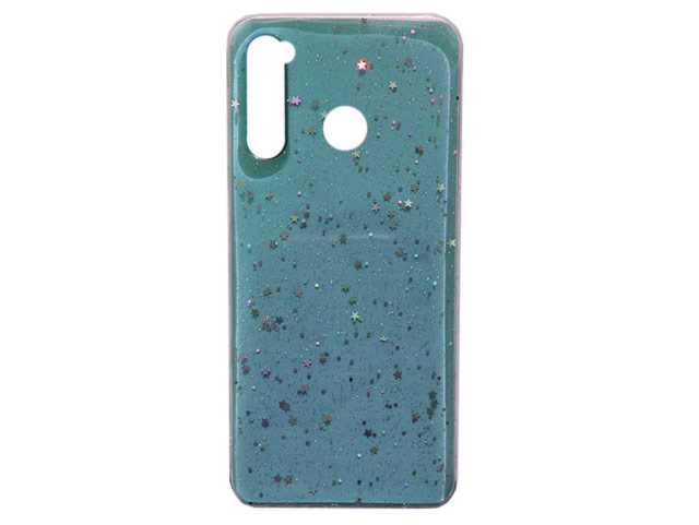 Чехол Yotrix GlitterFoil Case для Xiaomi Redmi Note 8 (бирюзовый, гелевый)