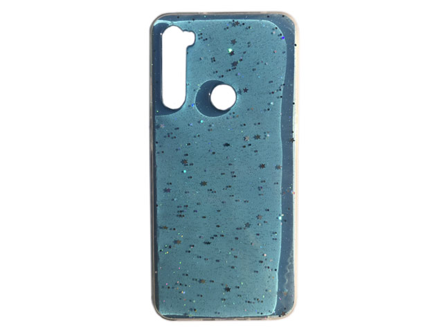 Чехол Yotrix GlitterFoil Case для Xiaomi Redmi Note 8 (голубой, гелевый)