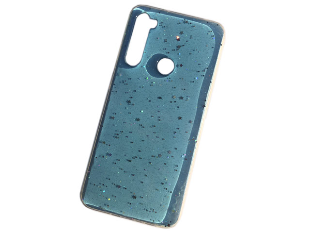 Чехол Yotrix GlitterFoil Case для Xiaomi Redmi Note 8 (голубой, гелевый)