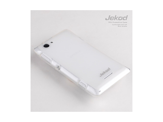 Чехол Jekod Soft case для Sony Xperia L S36h (белый, гелевый)