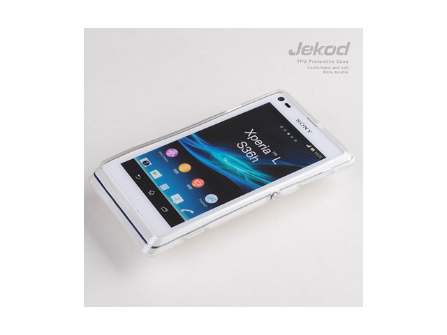 Чехол Jekod Soft case для Sony Xperia L S36h (белый, гелевый)