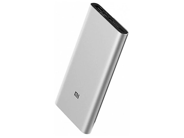 Внешняя батарея Xiaomi Mi Power Bank 3 универсальная (10000 mAh, серебристая, алюминиевая, USB, USB-C, Fast Charge)