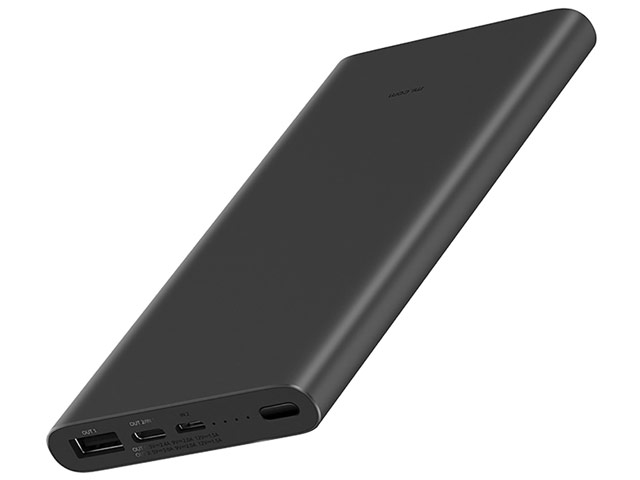 Внешняя батарея Xiaomi Mi Power Bank 3 универсальная (10000 mAh, черная, алюминиевая, USB, USB-C, Fast Charge)