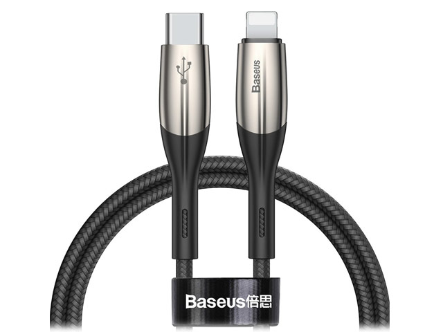 USB-кабель Baseus Flash Charge Cable (Lightning, USB-C, 18W PD, черный, 1 м)