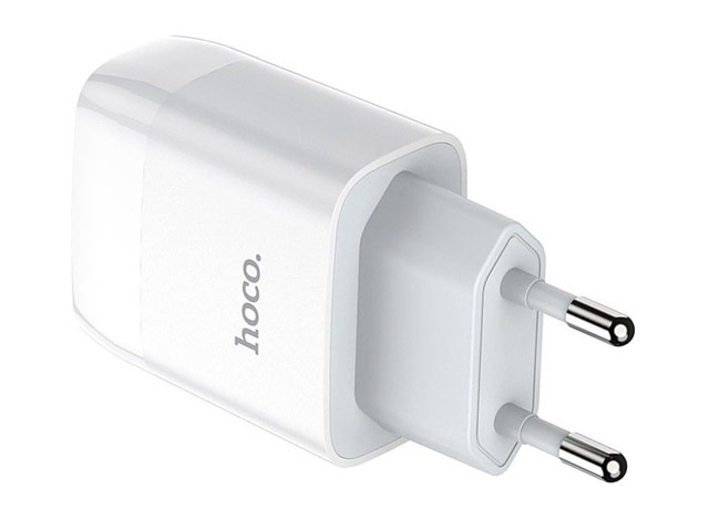 Зарядное устройство Hoco Dual Charger C73A универсальное (сетевое, 2.4A, 2xUSB, белое)