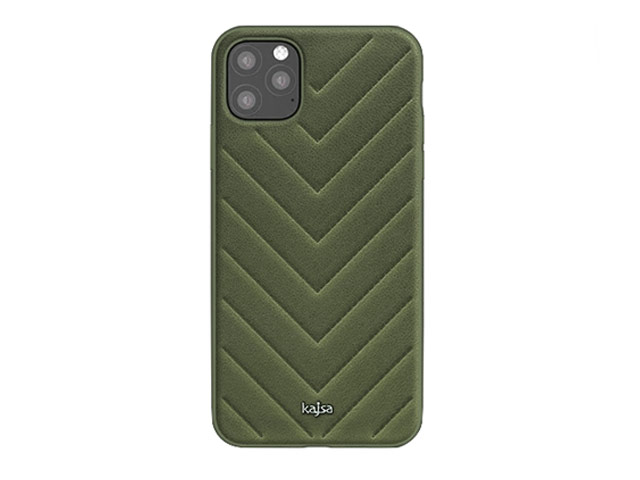 Чехол Kajsa Dale V Style для Apple iPhone 11 pro max (темно-зеленый, кожаный)