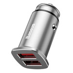 Зарядное устройство Baseus Dual Quick Car Charger универсальное (автомобильное, 30W, 2 x USB, серое)