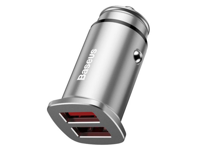 Зарядное устройство Baseus Dual Quick Car Charger универсальное (автомобильное, 30W, 2 x USB, серое)