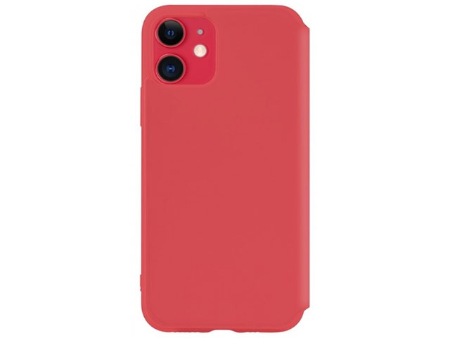 Чехол Yotrix LiquidSilicone Folio для Apple iPhone 11 (красный, силиконовый)