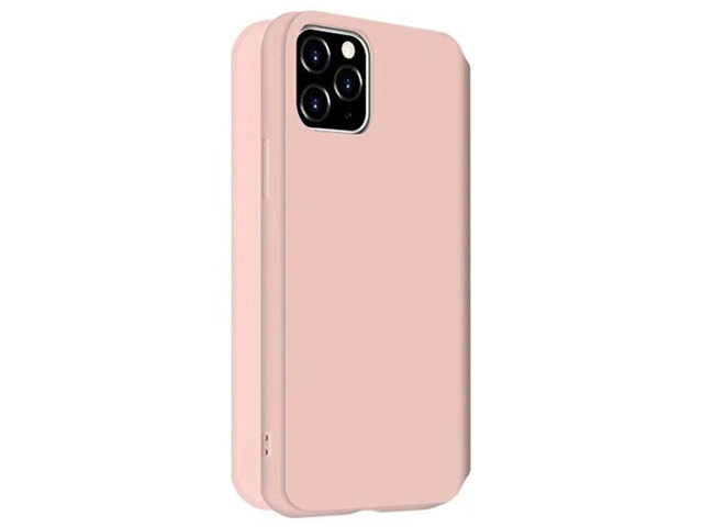 Чехол Yotrix LiquidSilicone Folio для Apple iPhone 11 pro (светло-розовый, силиконовый)