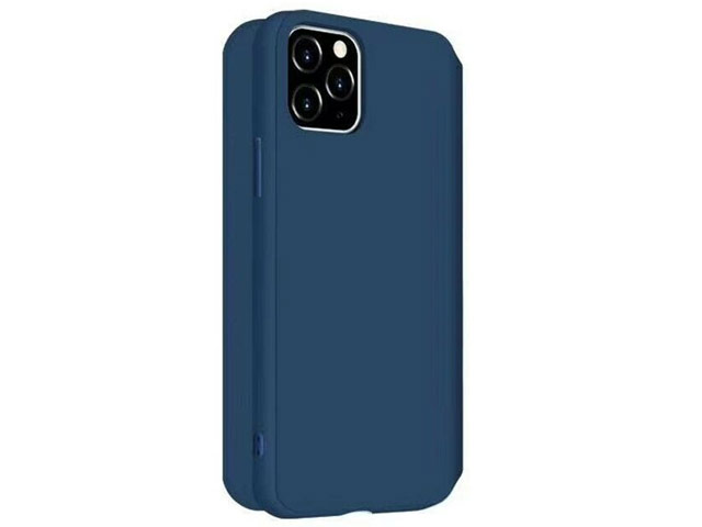 Чехол Yotrix LiquidSilicone Folio для Apple iPhone 11 pro (темно-синий, силиконовый)