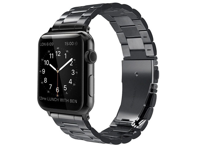 Ремешок для часов hoco Grand Steel Strap для Apple Watch (42/44 мм, черный, стальной)
