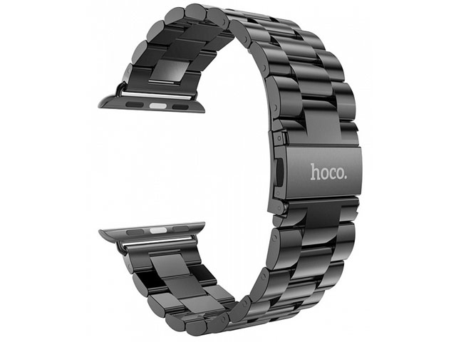 Ремешок для часов hoco Grand Steel Strap для Apple Watch (42/44 мм, черный, стальной)