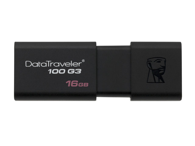 Флеш-карта Kingston DataTraveler 100 (16Gb, USB 3.1, черная)