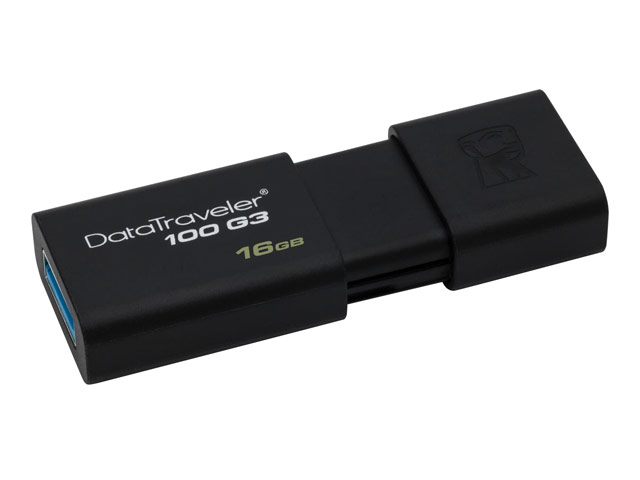 Флеш-карта Kingston DataTraveler 100 (16Gb, USB 3.1, черная)