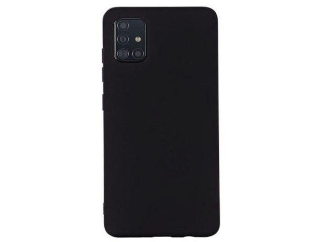 Чехол Yotrix LiquidSilicone для Samsung Galaxy A51 (черный, гелевый)