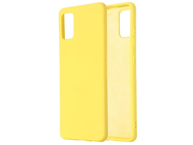 Чехол Yotrix LiquidSilicone для Samsung Galaxy A51 (желтый, гелевый)