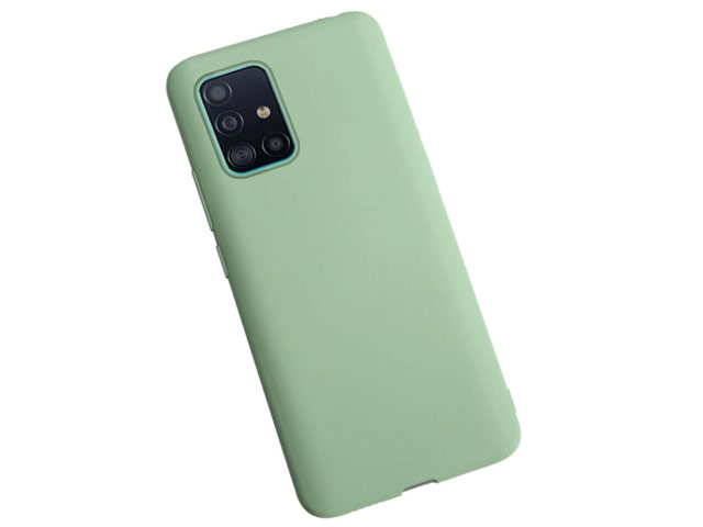 Чехол Yotrix LiquidSilicone для Samsung Galaxy A51 (зеленый, гелевый)