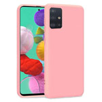 Чехол Yotrix LiquidSilicone для Samsung Galaxy A51 (розовый, гелевый)