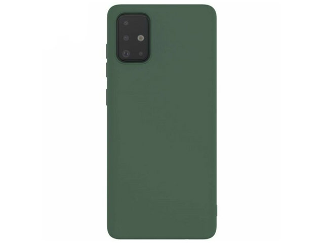 Чехол Yotrix LiquidSilicone для Samsung Galaxy A51 (темно-зеленый, гелевый)