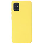 Чехол Yotrix LiquidSilicone для Samsung Galaxy A71 (желтый, гелевый)