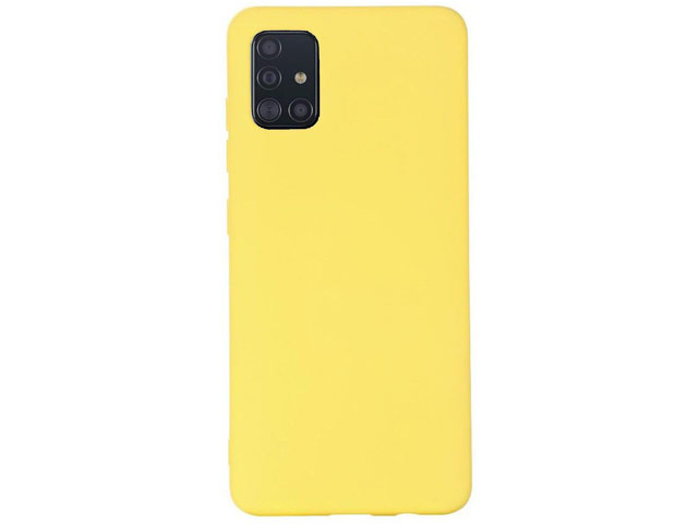 Чехол Yotrix LiquidSilicone для Samsung Galaxy A71 (желтый, гелевый)