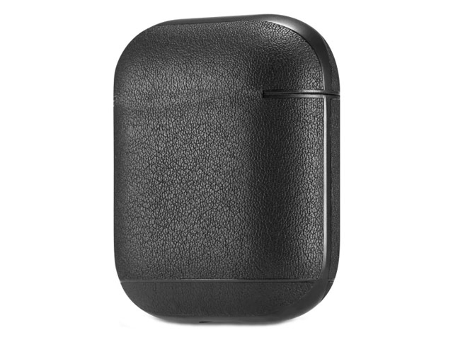 Чехол Synapse Leather Case для Apple AirPods 2 (черный, кожаный)