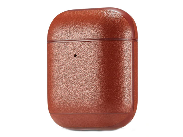 Чехол Synapse Leather Case для Apple AirPods 2 (коричневый, кожаный)