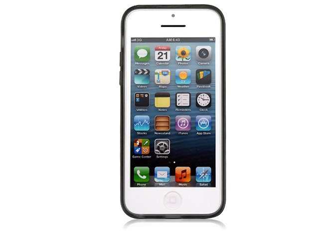 Чехол Discovery Buy Intelligent Dual Color Case для Apple iPhone 5C (черный, гелевый/пластиковый)