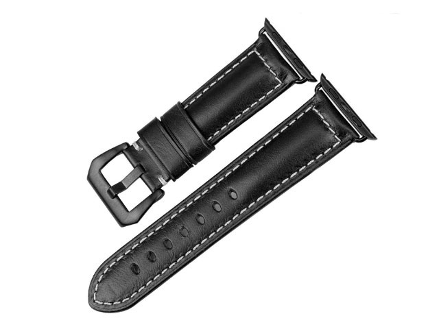 Ремешок для часов Synapse Forceful Band для Apple Watch (44/42 мм, черный, кожаный)