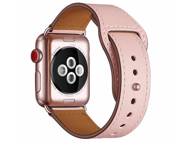 Ремешок для часов Synapse Prime Band для Apple Watch (40/38 мм, розовый, кожаный)