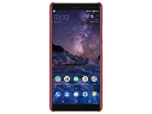 Чехол Nillkin Hard case для Nokia 7 plus (красный, пластиковый)