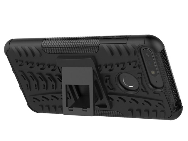 Чехол Yotrix Shockproof case для Huawei Y6 2018 (черный, пластиковый)