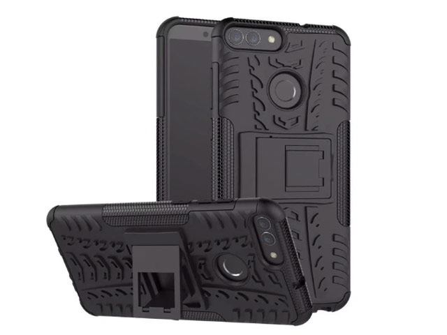 Чехол Yotrix Shockproof case для Huawei Y9 2018 (черный, пластиковый)