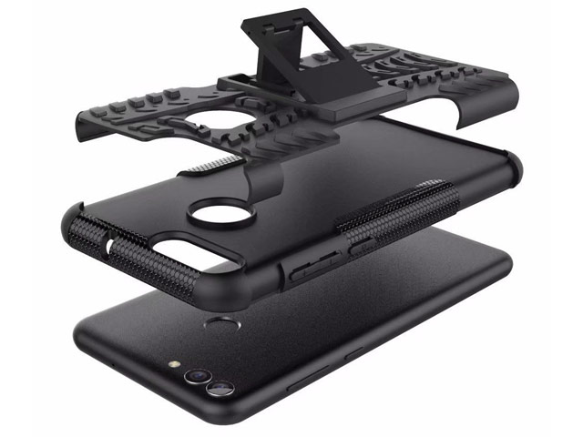 Чехол Yotrix Shockproof case для Huawei Y9 2018 (черный, пластиковый)