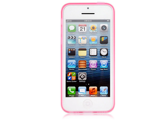 Чехол Discovery Buy Intelligent Dual Color Case для Apple iPhone 5C (розовый, гелевый/пластиковый)