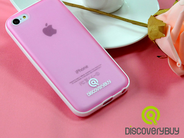 Чехол Discovery Buy Intelligent Dual Color Case для Apple iPhone 5C (розовый, гелевый/пластиковый)