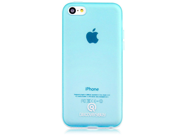 Чехол Discovery Buy Intelligent Dual Color Case для Apple iPhone 5C (голубой, гелевый/пластиковый)